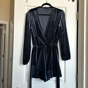 Blue velvet ROMPER